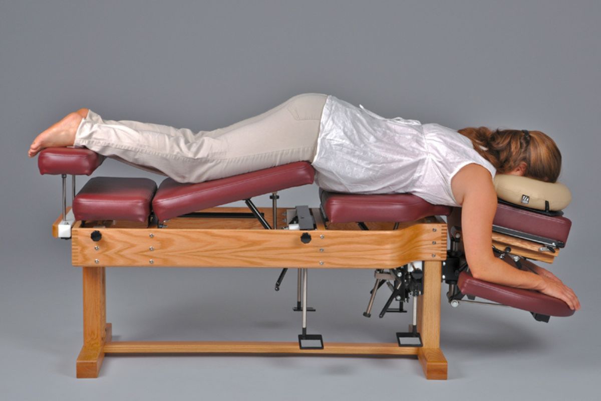 500 Stationary Chiropractic Table with Patient